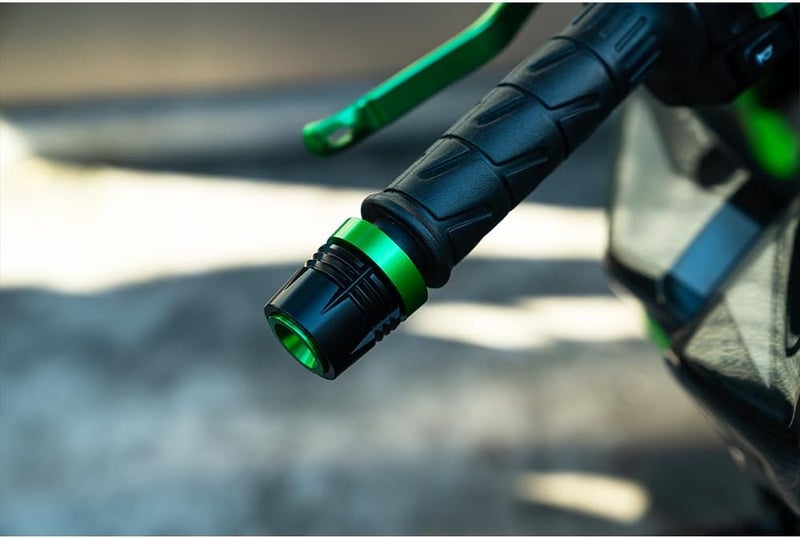 MOWOK Fit for Ninja 500 400 300 1000 ZX6R ZX10R ZX14R ZX9R Z900 Z900RS Z500 Z400 Vulcan s 650 M8 Motorcycle Handlebar Plug Handle bar Ends Sliders (Green) - Image 4